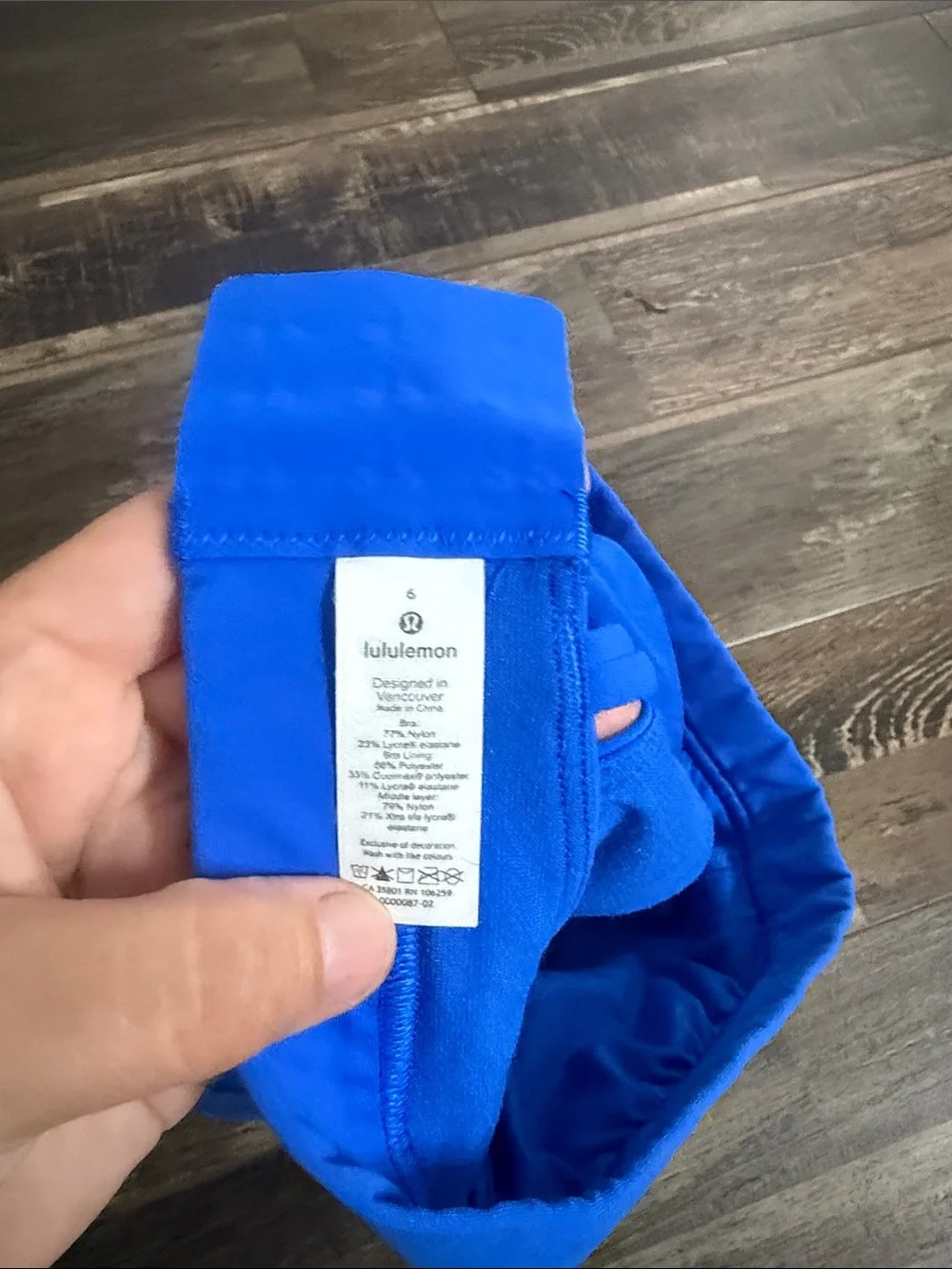 lululemon athletica stash it all Blue Cross-Back Sports Bra